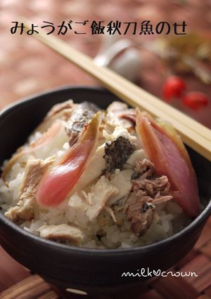 みょうがご飯秋刀魚のせ～ちらし寿司～-レシピのメイン写真