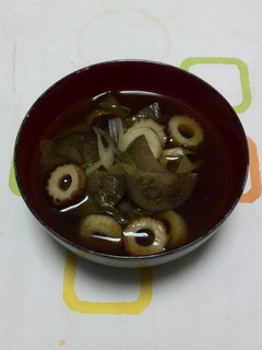 茄子とちくわの味噌汁-レシピのメイン写真