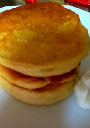 糖質制限中でもパンケーキ♪ホイップ添え-レシピのメイン写真