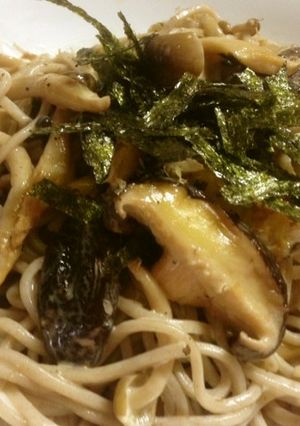 きのこ入り♪クリームお蕎麦-レシピのメイン写真