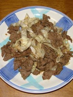 簡単5分、牛肉とキャベツの炒め-レシピのメイン写真
