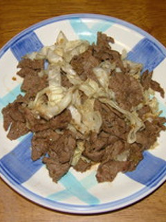 簡単5分、牛肉とキャベツの炒め-レシピのメイン写真