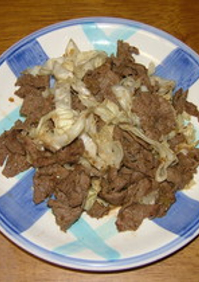 簡単５分、牛肉とキャベツの炒め-レシピのメイン写真