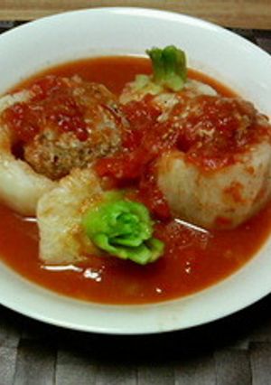 かぶの肉詰めトマト煮-レシピのメイン写真