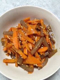☆簡単節約☆人参とこんにゃくのキンピラ☆-レシピのメイン写真