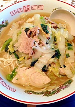 豚肉と白菜のちゃんぽん風温麺-レシピのメイン写真