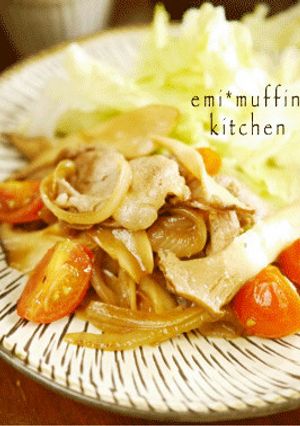 ヘルシー♪エリンギたっぷり生姜焼き-レシピのメイン写真