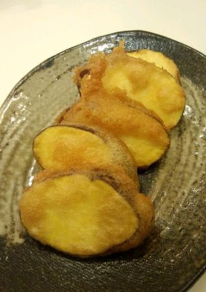 お弁当に！ウマいさつま芋の天ぷら-レシピのメイン写真