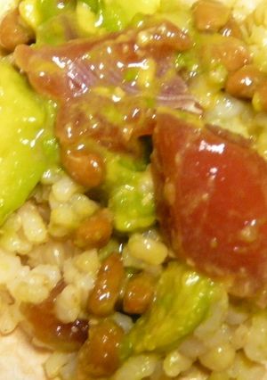 まぐろアボカド納豆まぜまぜ丼ぶり-レシピのメイン写真