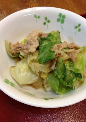 レタスと豚肉の味噌チーズ炒め-レシピのメイン写真