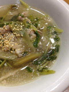 ザーサイと豆苗のスープ-レシピのメイン写真