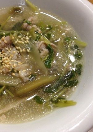 ザーサイと豆苗のスープ-レシピのメイン写真
