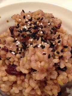 圧力鍋で簡単 玄米でモチモチ赤飯-レシピのメイン写真