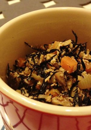 ◎健康おかず◎ひじき入り炒り豆腐-レシピのメイン写真