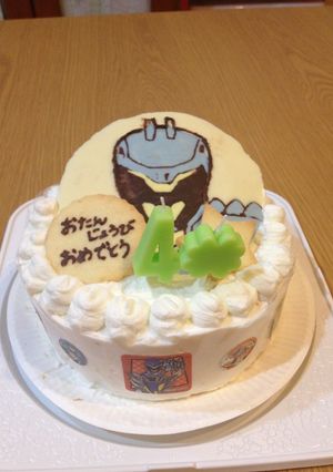 初キャラデコケーキ/キョウリュウブルー-レシピのメイン写真