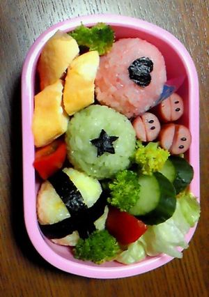 『でこふり』で☆三色おむすび弁当☆-レシピのメイン写真