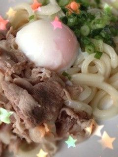 はなまるうどん風☆塩豚温玉ぶっかけ-レシピのメイン写真
