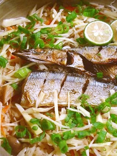 生姜たっぷり♪秋刀魚の土鍋炊き込みご飯-レシピのメイン写真
