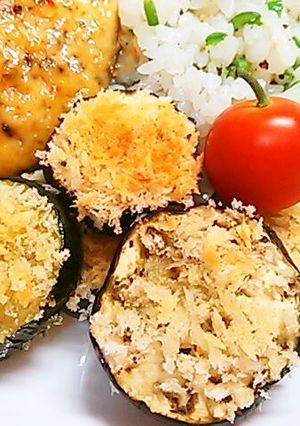 付け合せに~ナスとズッキーニのパン粉焼き-レシピのメイン写真