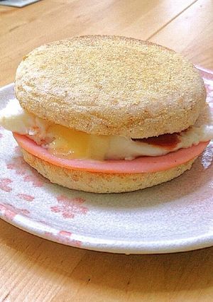 【ハムエッグマフィン】-レシピのメイン写真