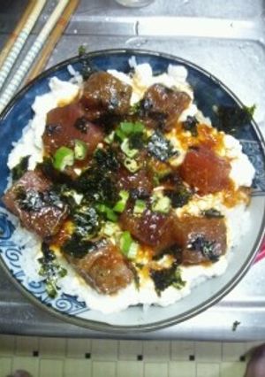 ７月２６日晩飯　【山掛け丼風】-レシピのメイン写真