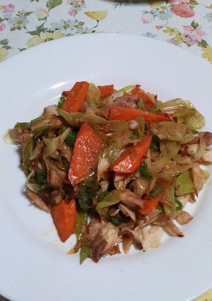 鯵の干物と青唐辛子の炒めもの-レシピのメイン写真