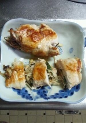 ７月３０日晩飯　【鶏胸肉の肉巻】-レシピのメイン写真