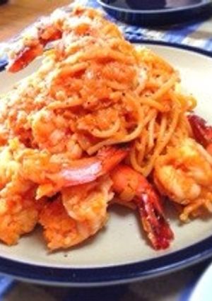 ④海老のトマトクリームパスタ-レシピのメイン写真
