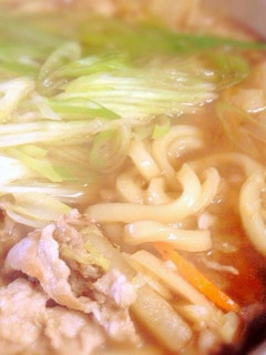 簡単!がっつり!豚シャブうどん鍋-レシピのメイン写真