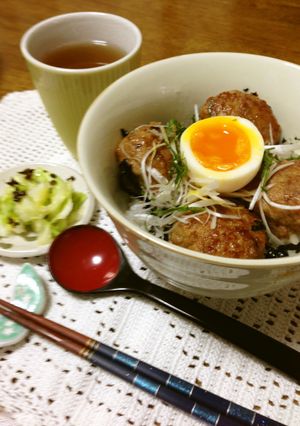 超簡単　つくね丼-レシピのメイン写真