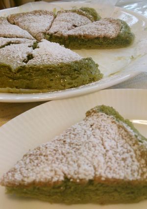 材料3つ！青汁消費のふわふわケーキ♪-レシピのメイン写真
