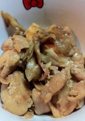 鳥モモ肉と舞茸の炒め物-レシピのメイン写真