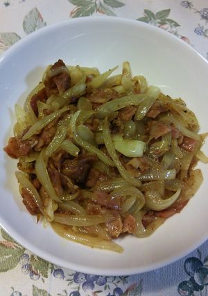 ベーコンと玉葱のカレー炒め-レシピのメイン写真