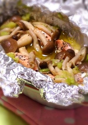 鮭とキノコのホイル焼き-レシピのメイン写真