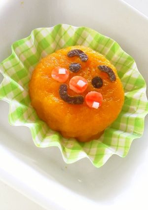 簡単キャラ弁かぼちゃの煮物でアンパンマン-レシピのメイン写真