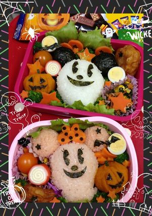 ハロウィンディズニー★ミニーオバケ弁-レシピのメイン写真
