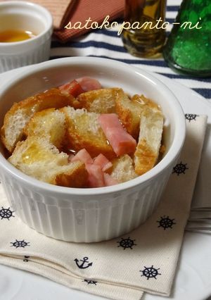 ベーコンとパンの甘~い♪ココットカマン-レシピのメイン写真