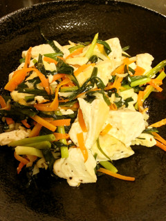 青ネギと豆腐のにんにく炒め-レシピのメイン写真