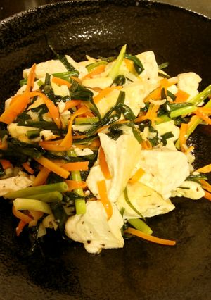 青ネギと豆腐のにんにく炒め-レシピのメイン写真