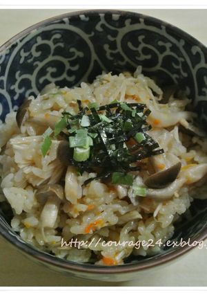 簡単ツナときのこの炊きこみ御飯-レシピのメイン写真