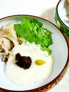 水菜ときのこの山かけ♪-レシピのメイン写真