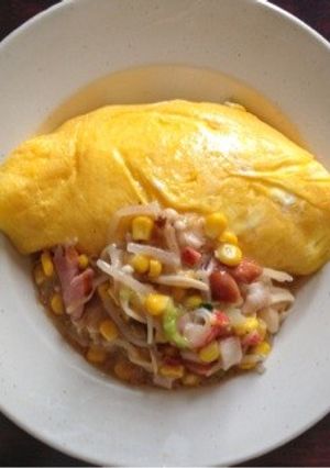 クリームソースのオムライス-レシピのメイン写真