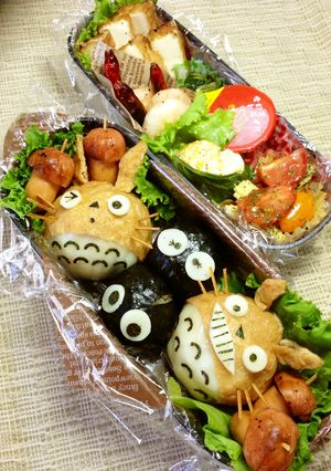 秋だ!稲荷でトトロだ〜弁当-レシピのメイン写真