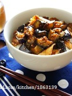 こってり豚丼☆豚肉となすのごまみそ丼-レシピのメイン写真