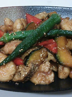 鶏ムネ肉と野菜の甘辛しょうが炒め-レシピのメイン写真