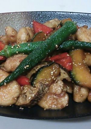 鶏ムネ肉と野菜の甘辛しょうが炒め-レシピのメイン写真