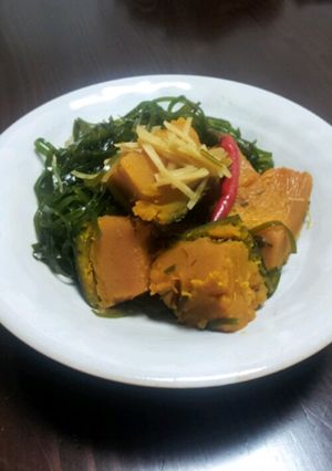 かぼちゃと切り昆布の煮物-レシピのメイン写真