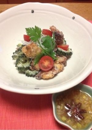 鶏ももとゴーヤの油淋鶏風おかず-レシピのメイン写真