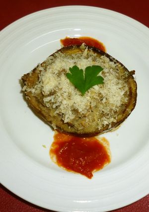 秋！ナスの3種キノコ肉詰め-レシピのメイン写真