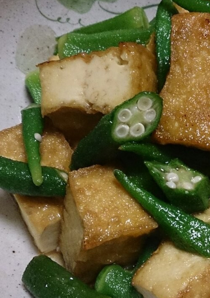 簡単☆厚揚げとオクラの煮物-レシピのメイン写真